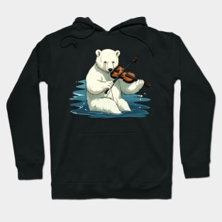 Polar Bear Playing Violin Hoodie